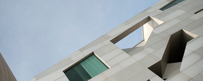 Angled view of the Social Sciences and Humanities Building