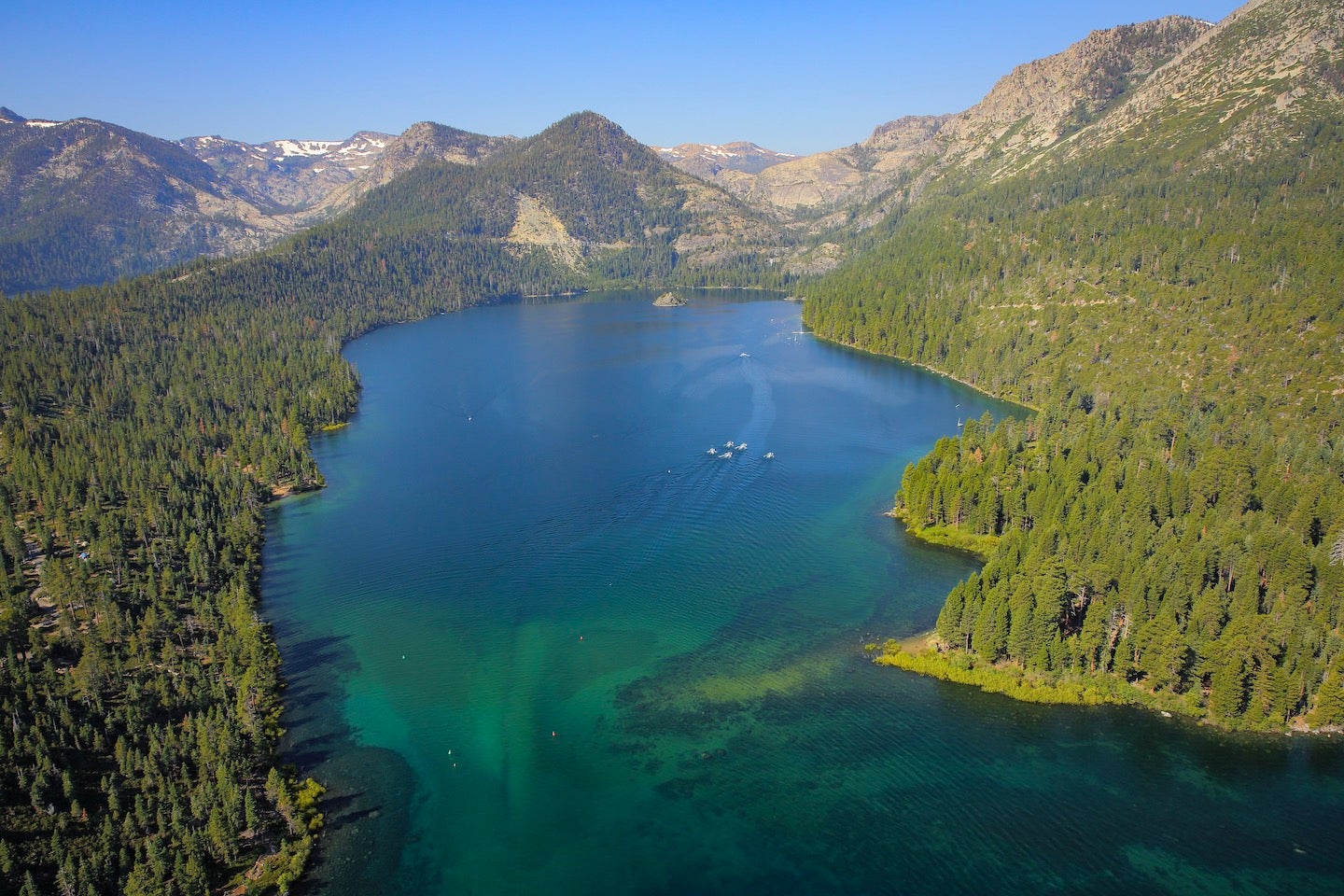 Emerald Bay aerial at Lake Tahoe
