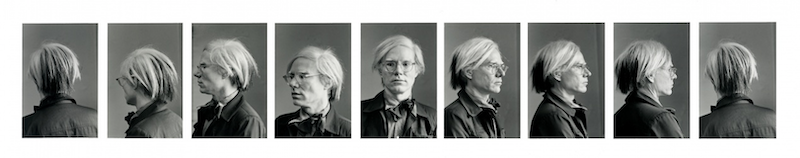 Duane Michals' series of protraits of Andy Warhol.