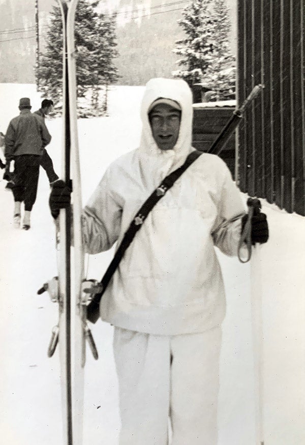 Man in ski clothing