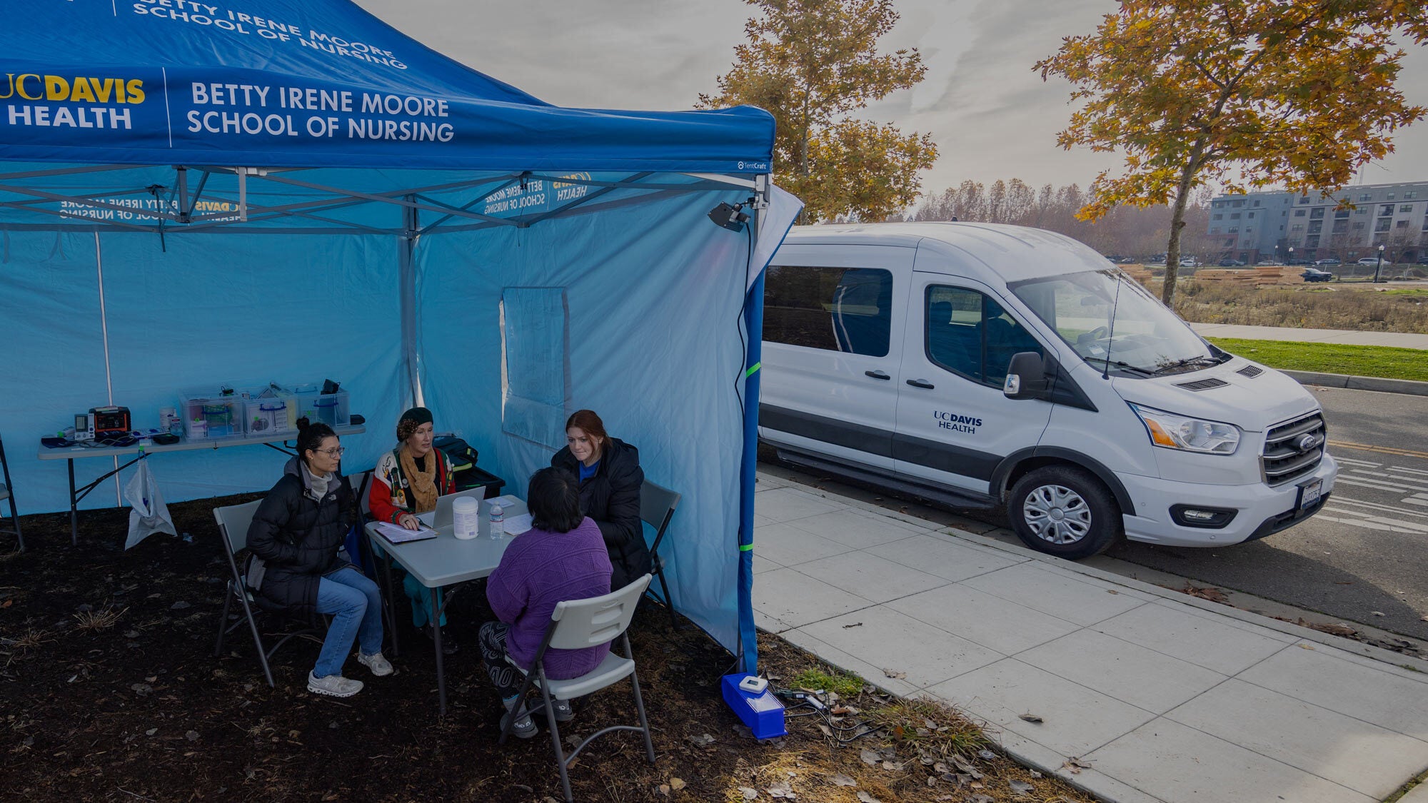 UC Davis School of Nursing's mobile health clinic brings healthcare services directly to the community. (Wayne Tilcock/UC Davis Health)