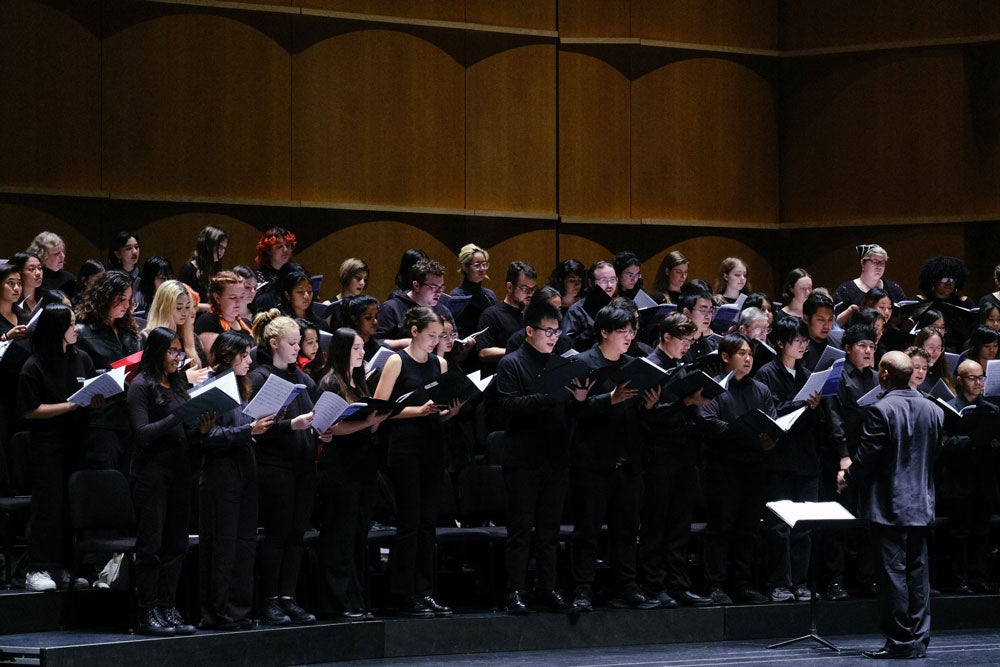 Concert Choir UC Davis on stage