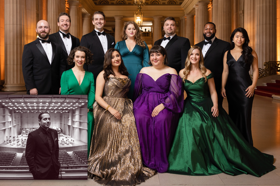 Rising Stars of Opera appear in group photo in concert attire.