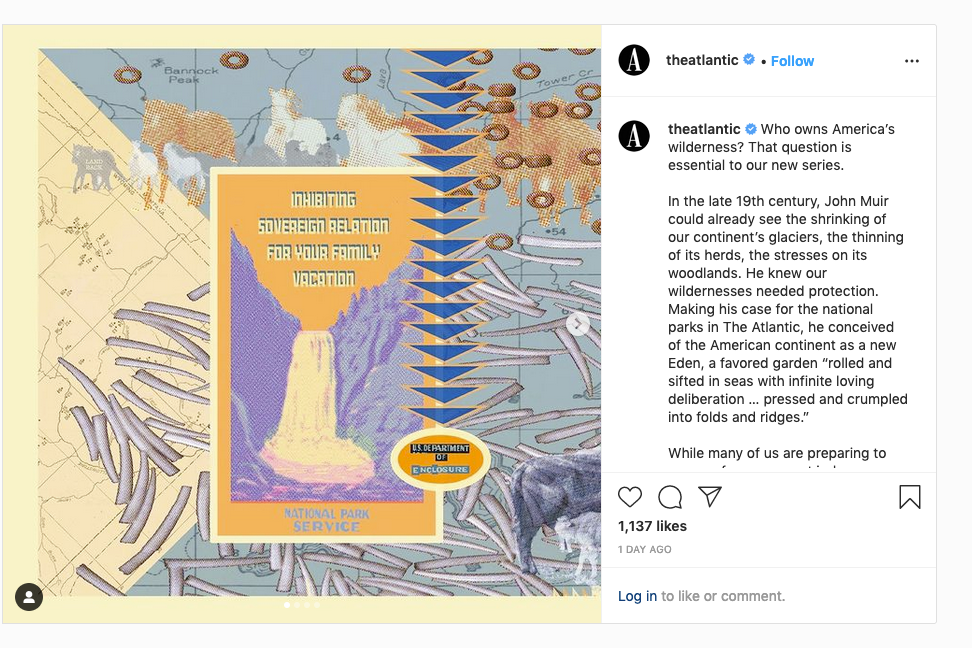 Art Social Media of the Week: Poster of National Parks Instagram/Atlantic