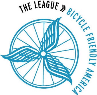 "Bicycle Friendly America" bike wheel logo