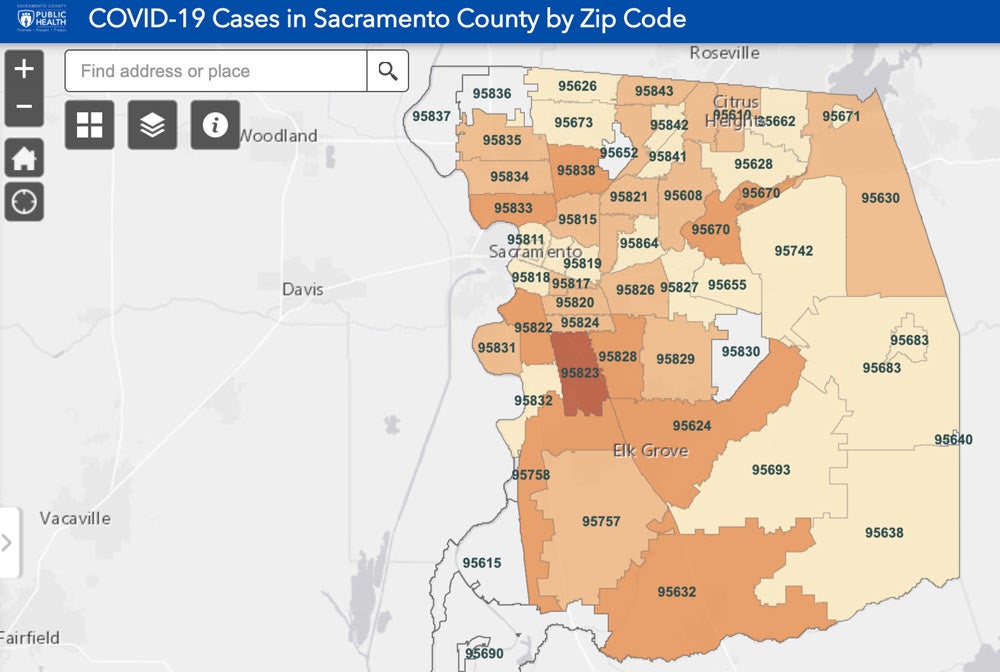 Covid Cases in Sacramento