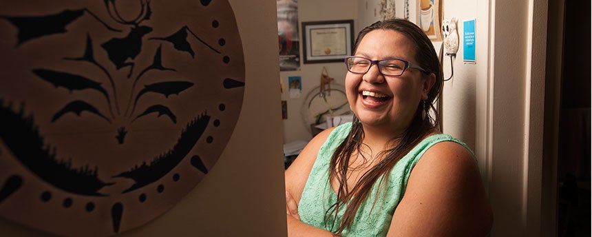 portrait of Angel Hinzo a graduate student of Native American Studies