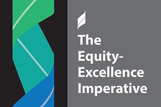 Report cover: "The Equity-Excellence Imperative"