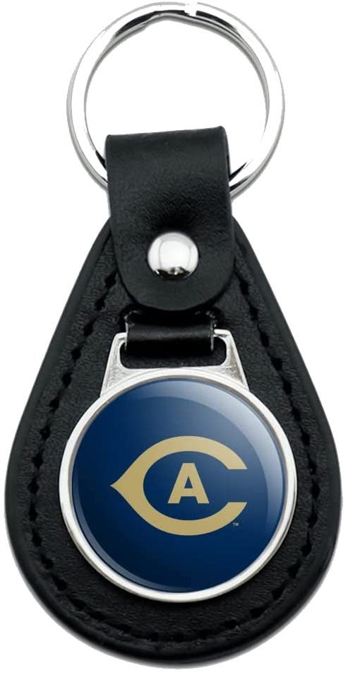 UC Davis keychain, "CA" on black leather