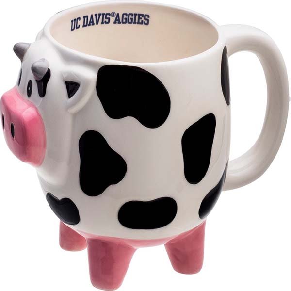 Mug with cow udders and UC Davis logo