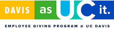 UC Davis employee giving month logo