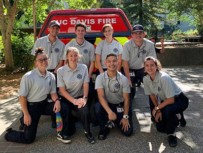 EMT students pose for photo