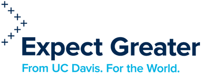 Logo for Expect Greater: From UC Davis, For the World