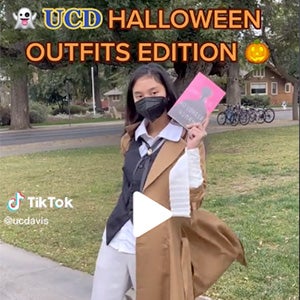 Screenshot of video: UCD Halloween Outfits Edition