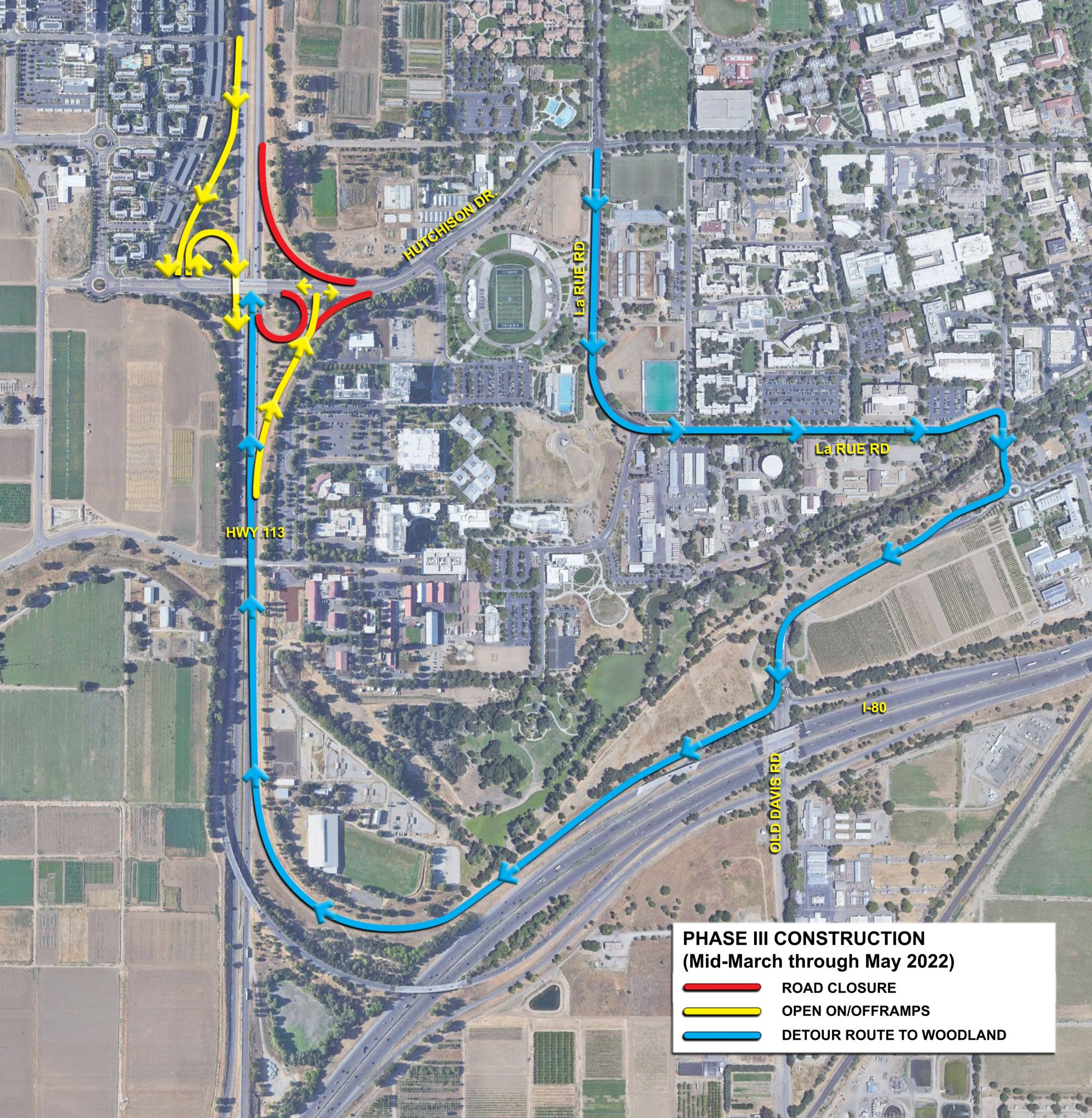 Graphic: Detour map for Phase 3