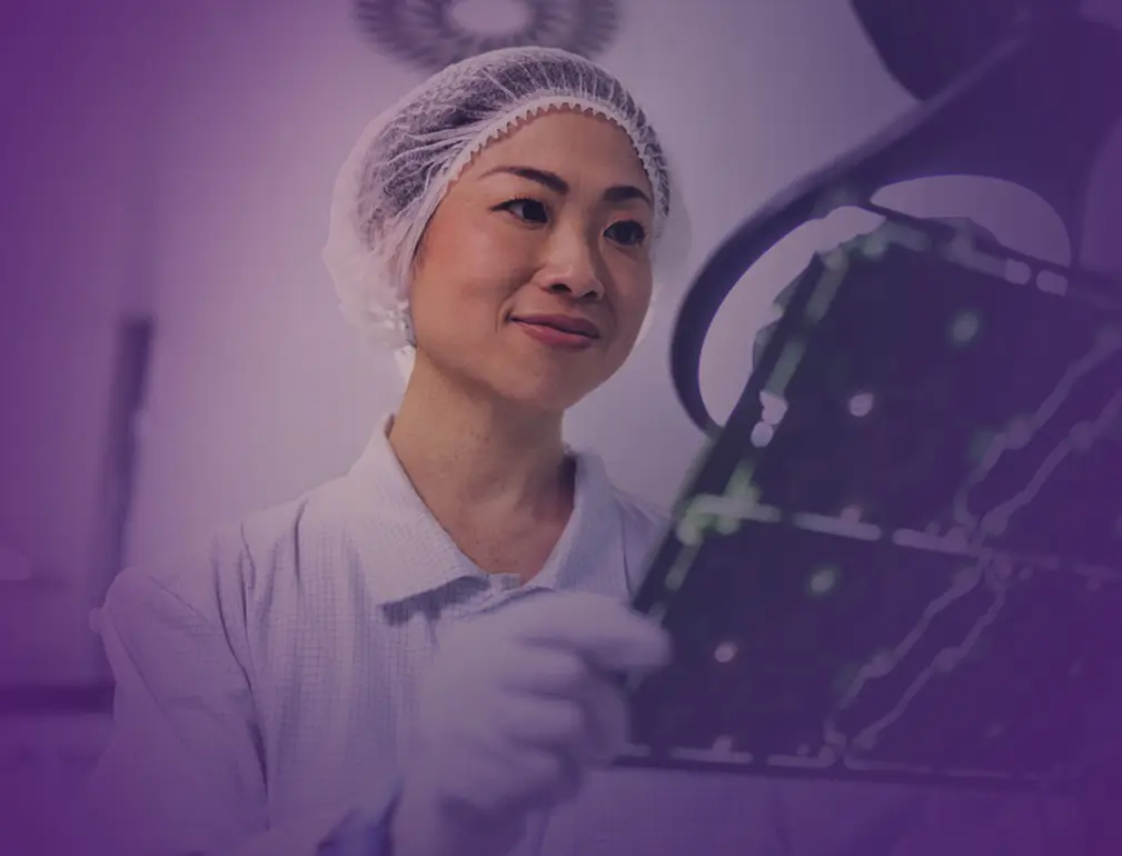 A person looking at some x-rays in a lab