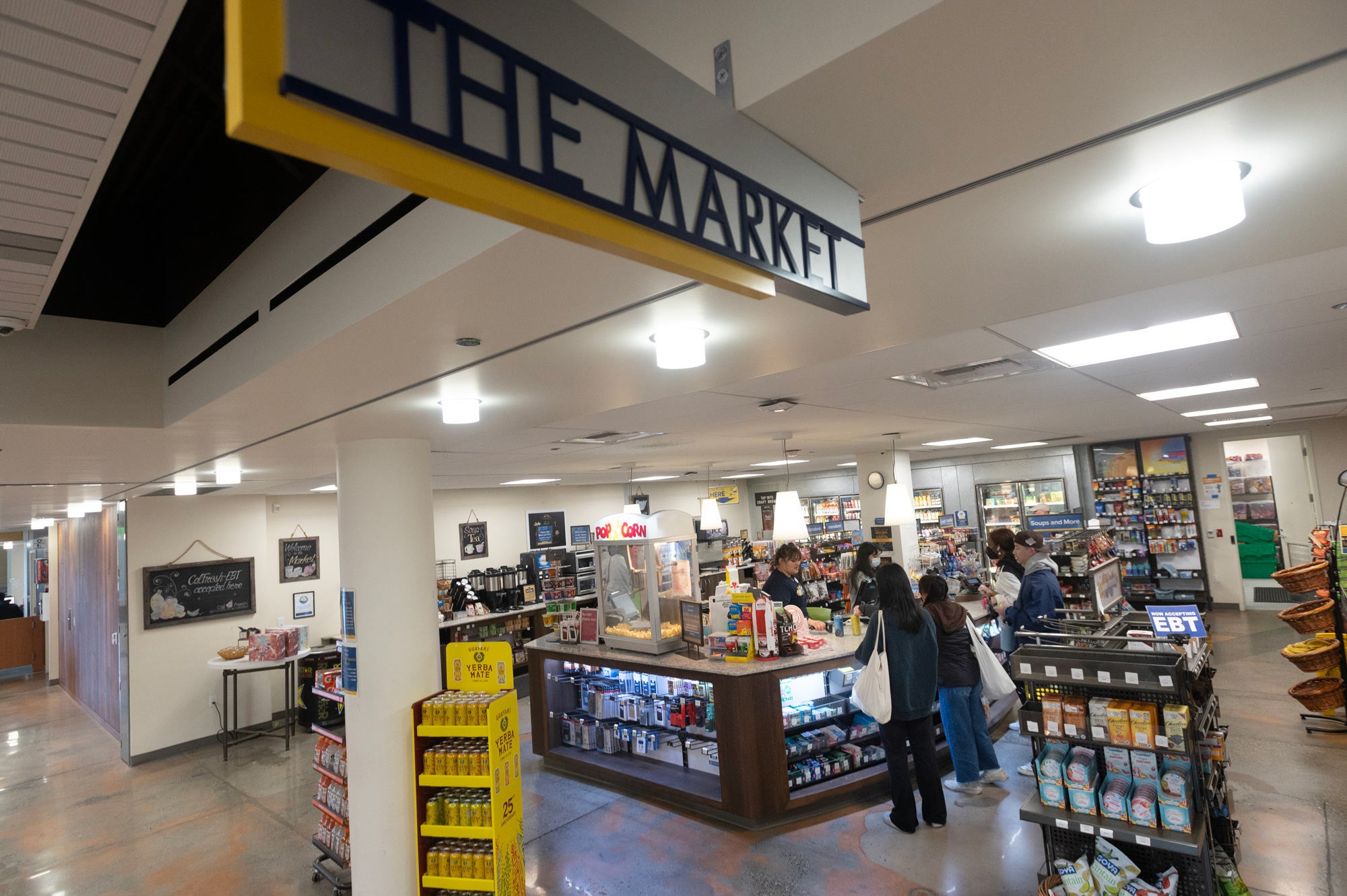 "The Market" sign hangs over entrance to Memorial Union market