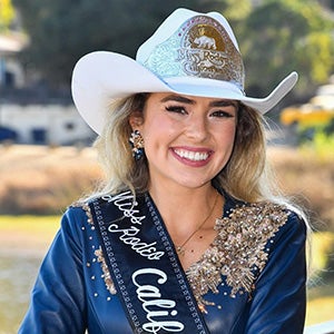 McKensey Middleton in Miss Rodeo California sash and hat