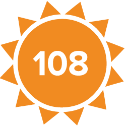 Sun with "108"