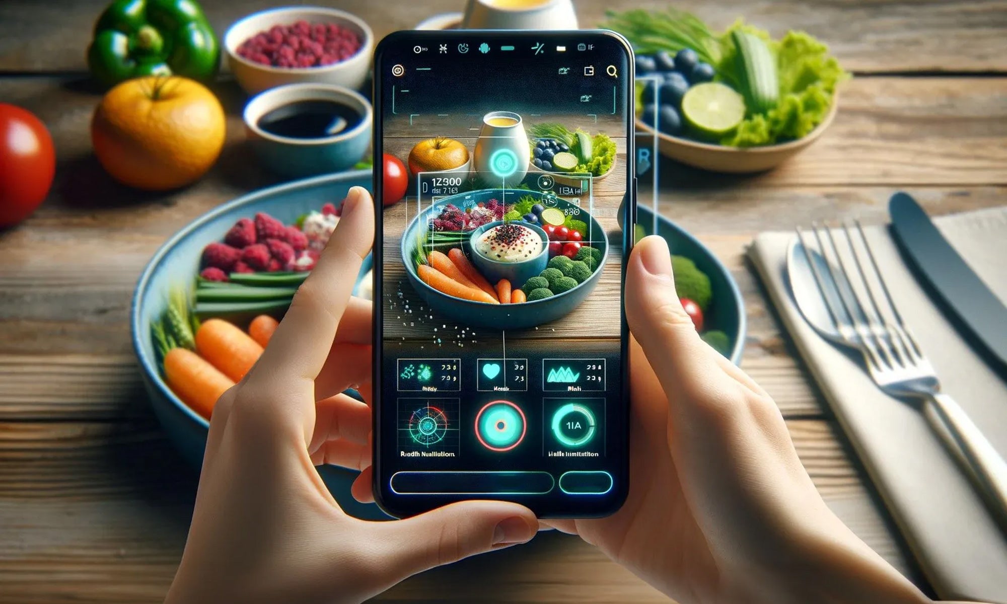 Hypothetical scenario where you can scan your food with your phone for nutrient values