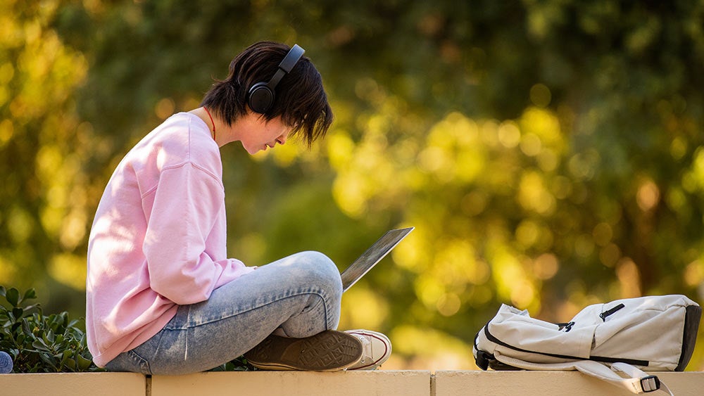 student studies outside uc davis