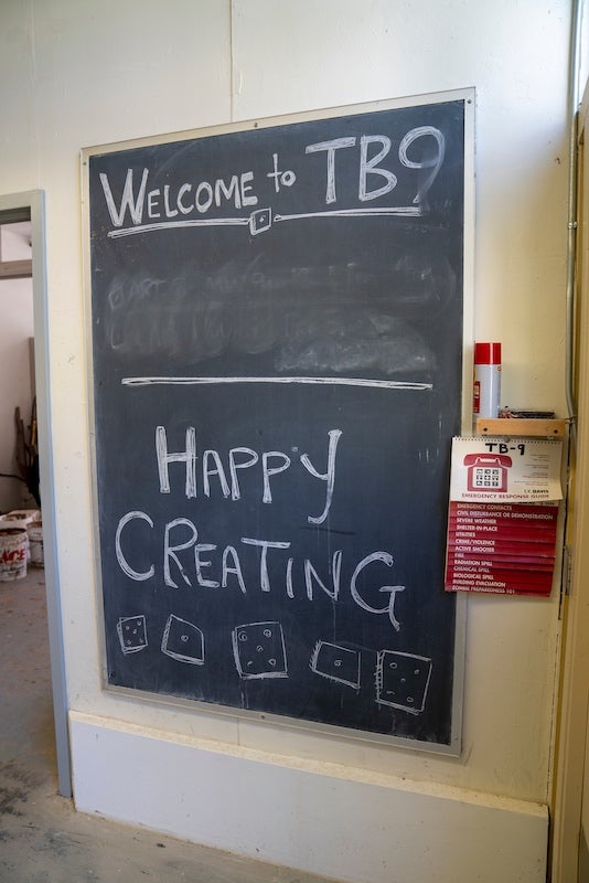 chalkboard with welcome students written on it