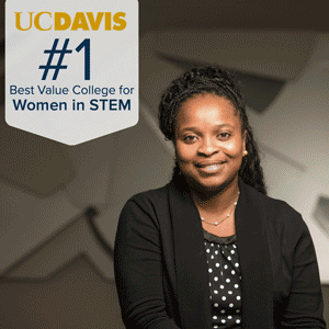 A graphic used on social media to showcase some of UC Davis' women in STEM fields.