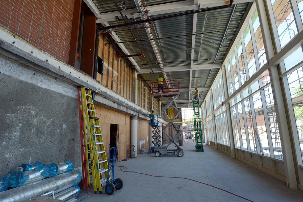The future atrium on the north side of the Memorial Union.