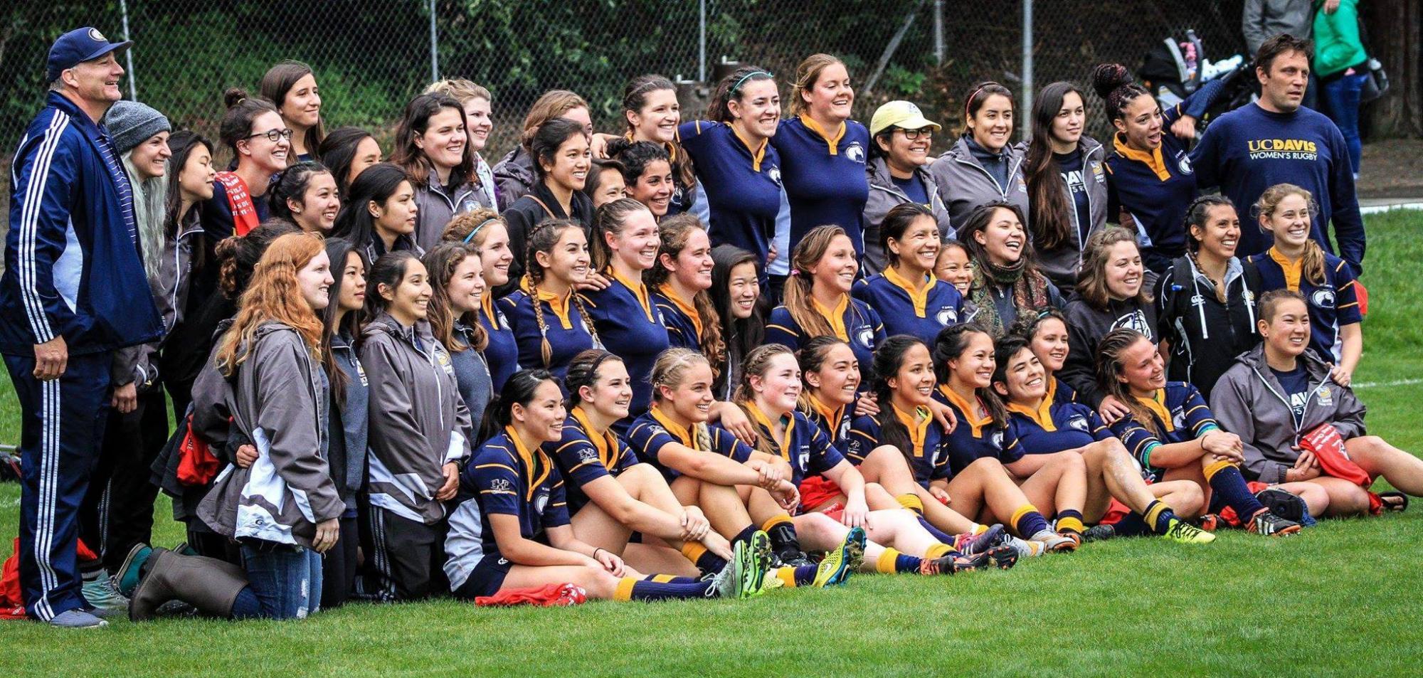 The UC Davis women's rugby team.