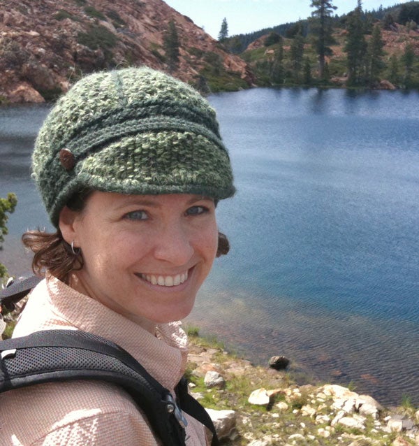  Gail Patricelli, hiking at a lake