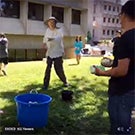 Water balloons being thrown