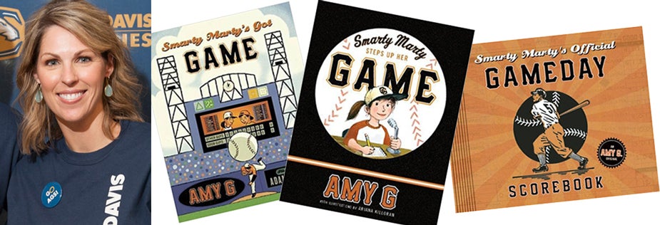 Amy Gutierrez and three book covers