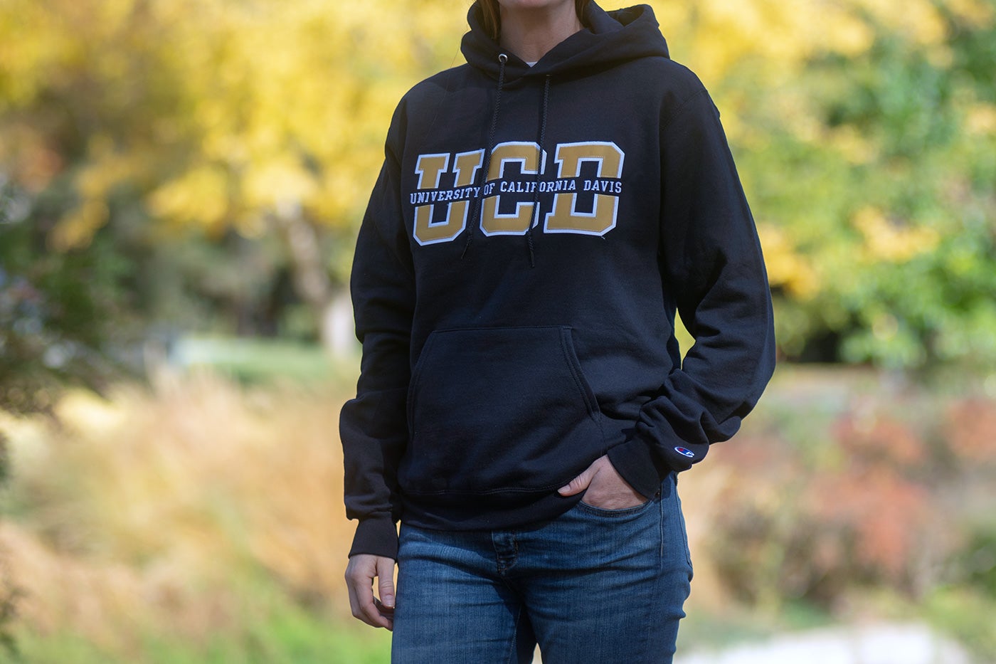 Hooded sweatshirt with UC Davis logo