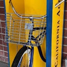 Bicycle in newsstand