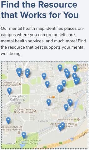 Portion of mental health services map