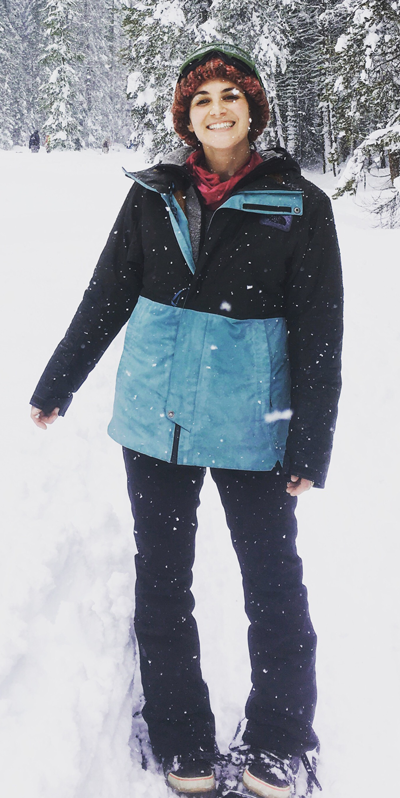 Aliyah Cohen in snow at Yosemite