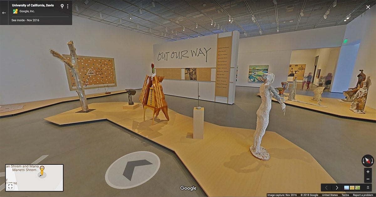 Google Streetview image inside the Jan Shrem and Maria Manetti Shrem Museum of Art.