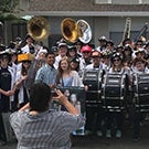 Students pose with the Band-uh