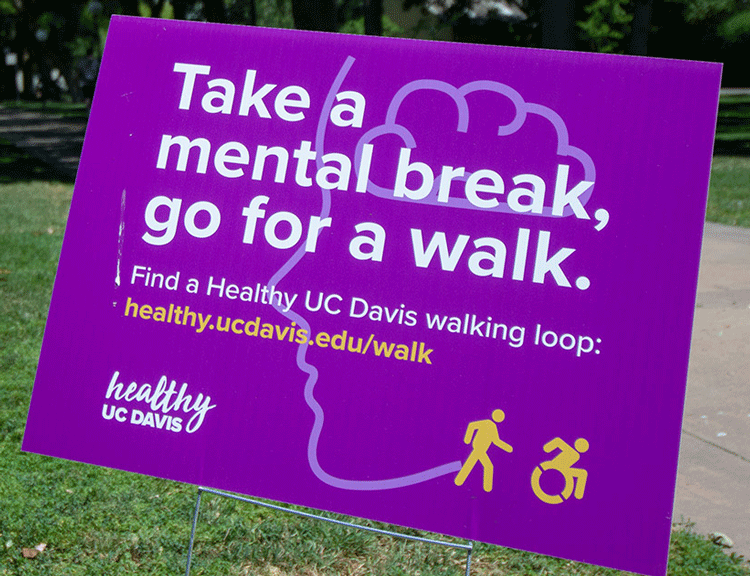 Walking loop promotional sign