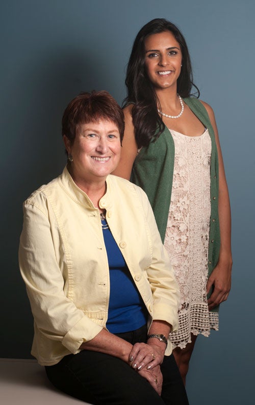 Amrit Kaur Sahota and her mentor, Dr. Judy, in a UC Davis promotional photo from 2013