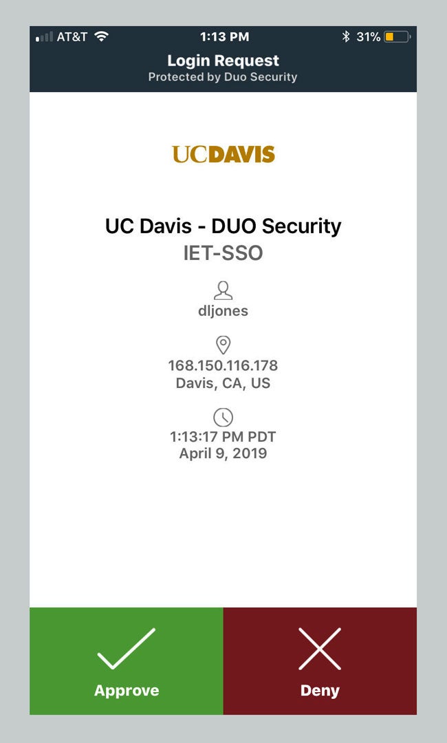 Duo app, displayed on smartphone screen
