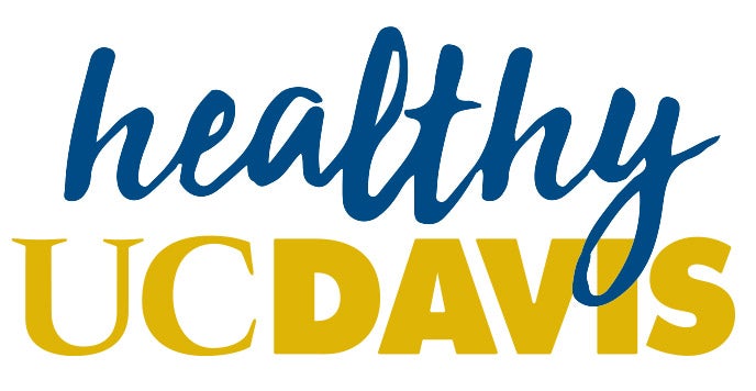 "Healthy UC Davis" script logo