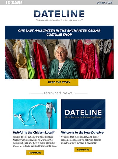 A screenshot of the new Dateline email.