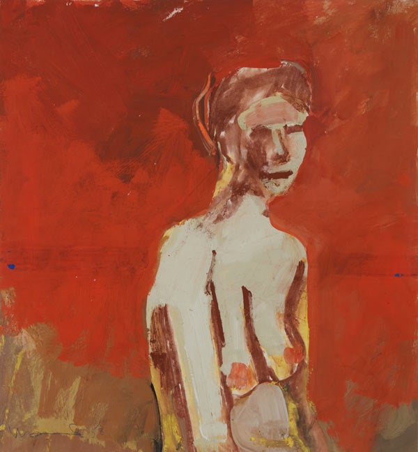Painting of human figure, nude woman