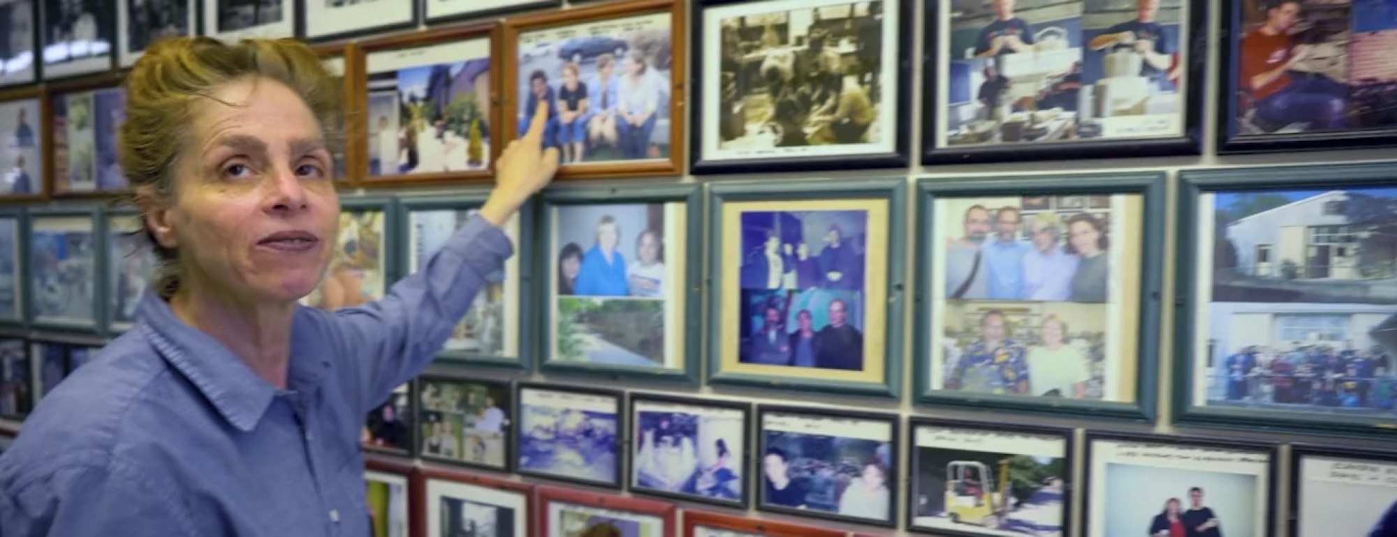 memories of TB9 are displayed on a wall