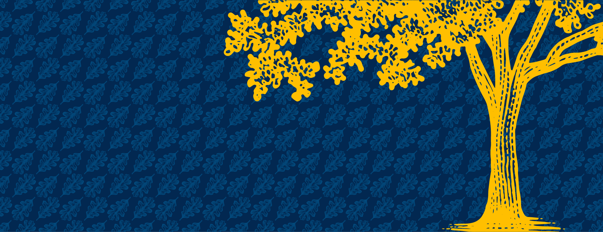 graphic of a yellow tree on a blue background