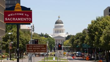 A view of the Sacramento's Capitol building