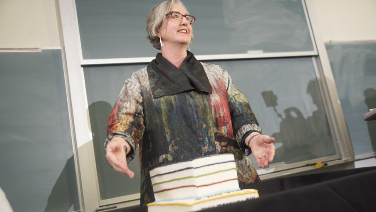 UC Davis Professor Frances Dolan accepts teaching prize
