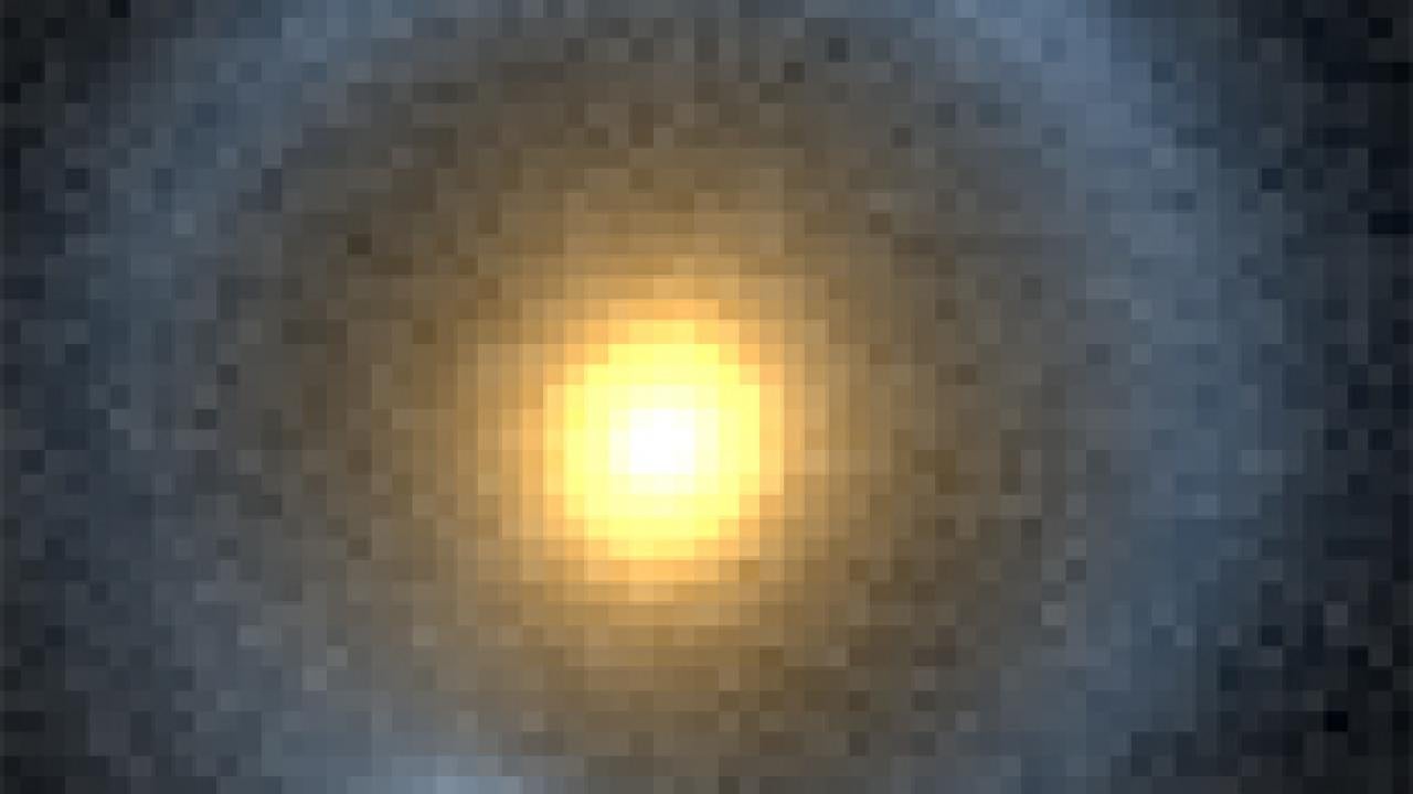 Image of concentric circles yellow/white in the middle