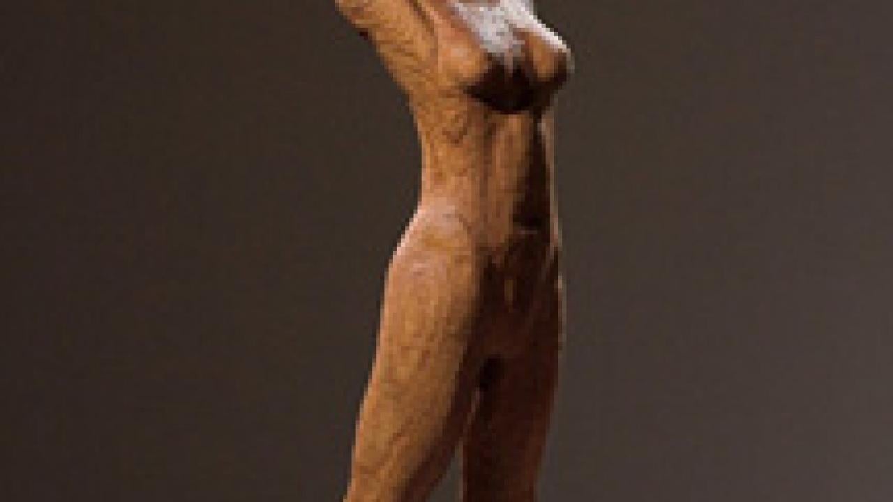 In his work titled Echo, sculpted from white oak, John Magnan sees "the strength and spirit of all women living with and fighting ovarian cancer."